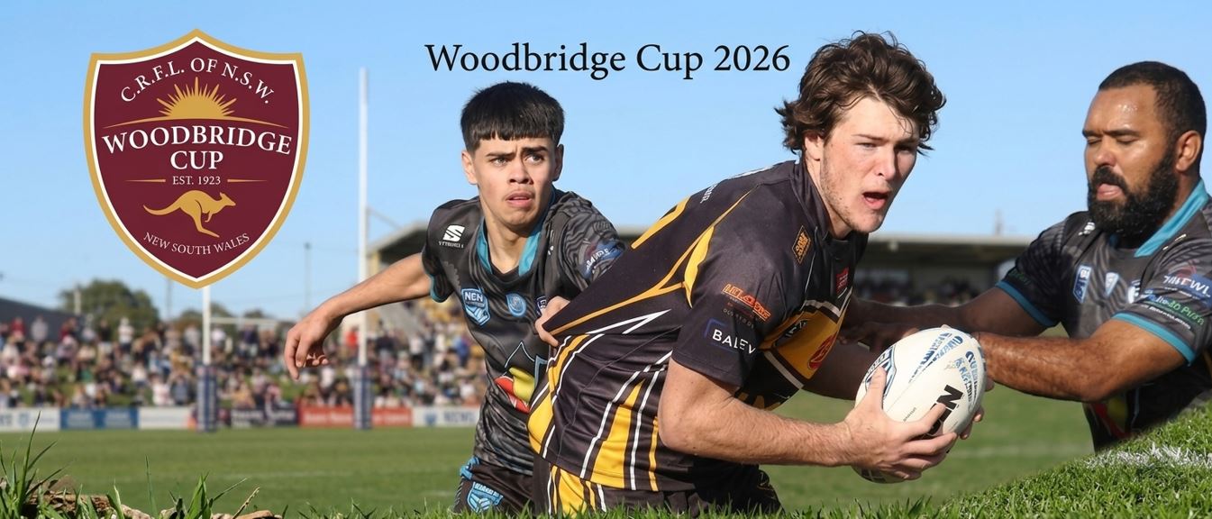 Promotional banner for the 2026 Woodbridge Cup rugby season