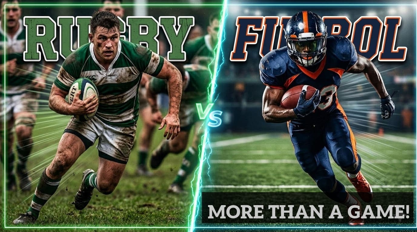 What is the difference between rugby and American football