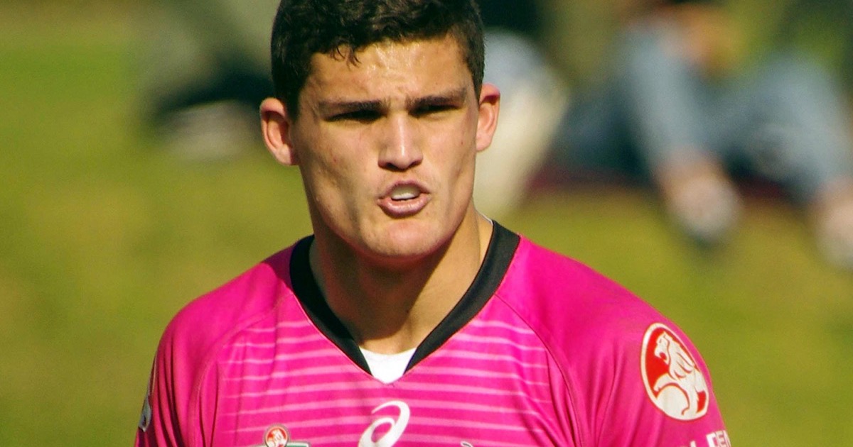 Nathan Cleary playing for the Penrith Panthers