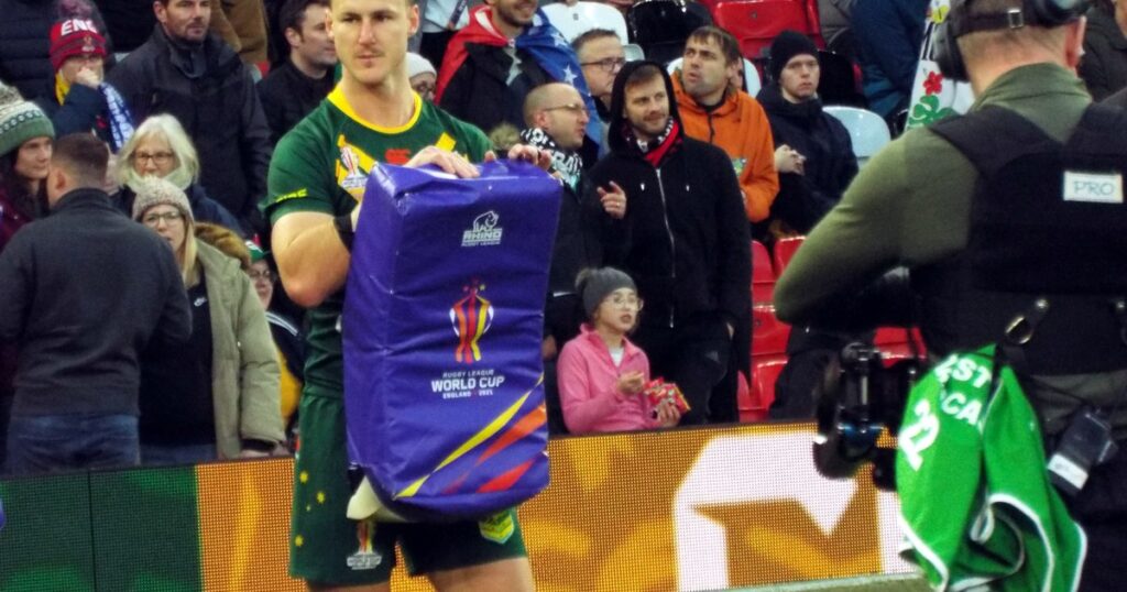 Daly Cherry-Evans in Australia colours at a Rugby League World Cup final