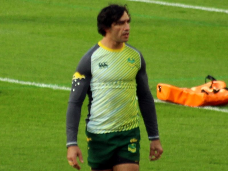 Johnathan Thurston in a Kangaroos training top